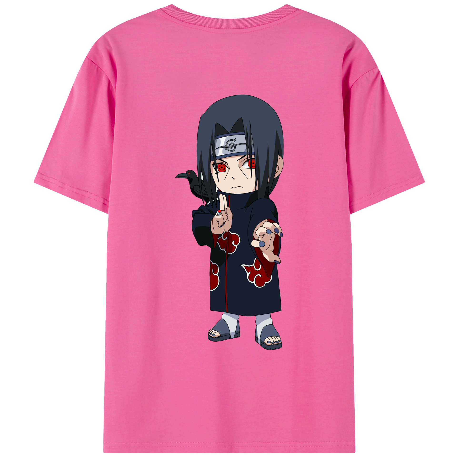 （画像用） NARUTO -ナルト- うちは イタチ Uchiha Itachi レディース半袖Tシャツ(バックプリント)